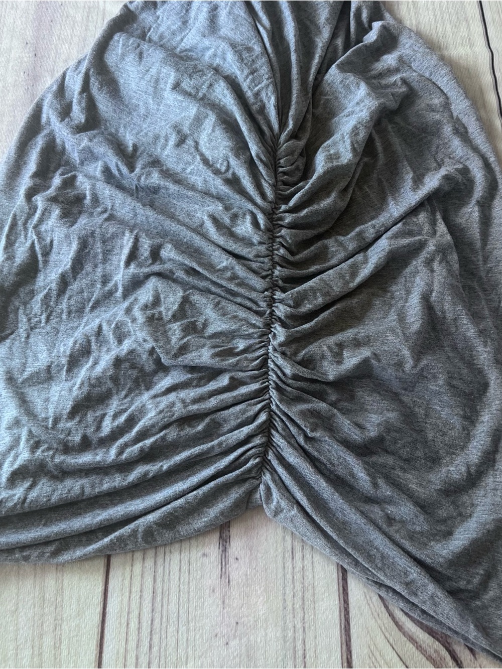 Fabletics Grey Racerback Ruched Midi Dress - Picture 5 of 9